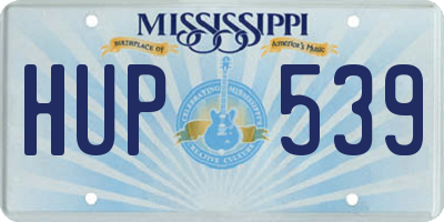 MS license plate HUP539