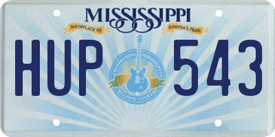 MS license plate HUP543