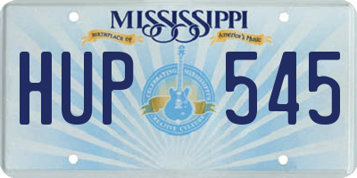 MS license plate HUP545
