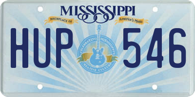MS license plate HUP546