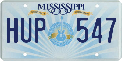 MS license plate HUP547