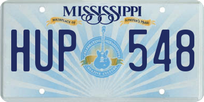 MS license plate HUP548