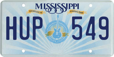 MS license plate HUP549