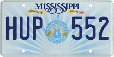MS license plate HUP552