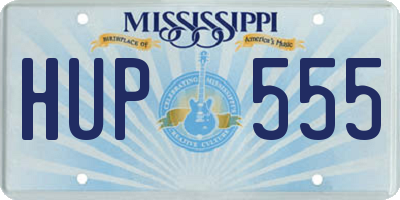 MS license plate HUP555