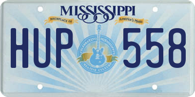 MS license plate HUP558