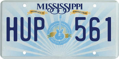 MS license plate HUP561