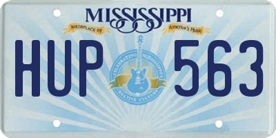 MS license plate HUP563