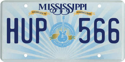 MS license plate HUP566