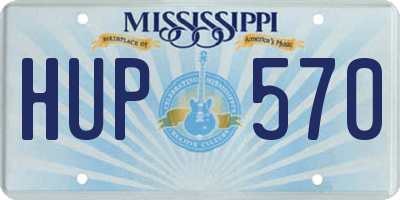 MS license plate HUP570