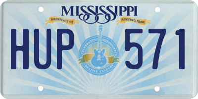 MS license plate HUP571