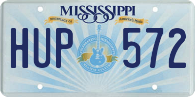 MS license plate HUP572