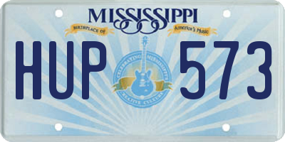 MS license plate HUP573