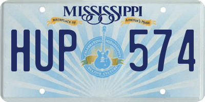 MS license plate HUP574