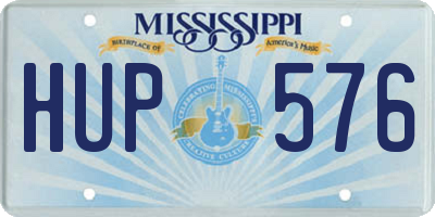 MS license plate HUP576