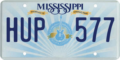 MS license plate HUP577