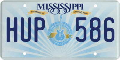 MS license plate HUP586