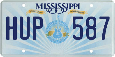 MS license plate HUP587