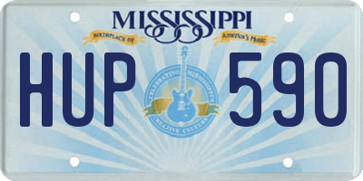 MS license plate HUP590