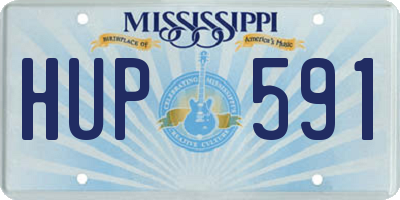 MS license plate HUP591