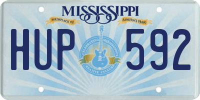 MS license plate HUP592