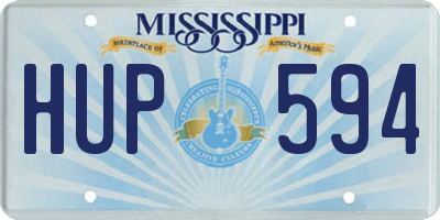 MS license plate HUP594