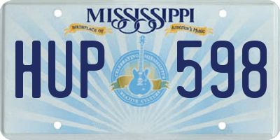 MS license plate HUP598