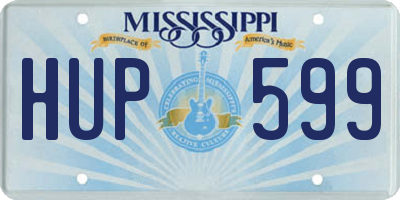 MS license plate HUP599