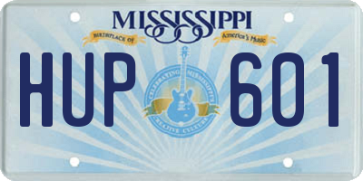 MS license plate HUP601