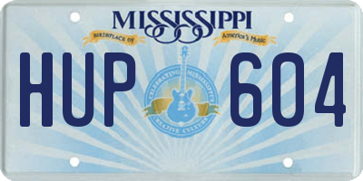 MS license plate HUP604