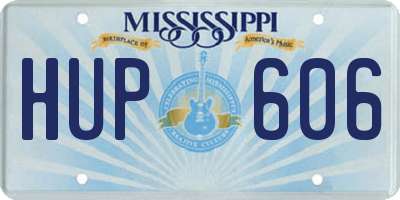 MS license plate HUP606