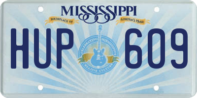 MS license plate HUP609