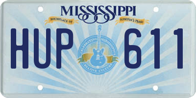 MS license plate HUP611