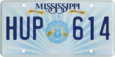 MS license plate HUP614
