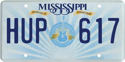 MS license plate HUP617