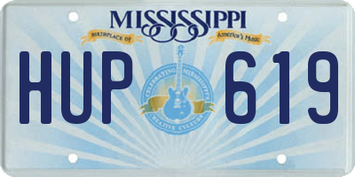 MS license plate HUP619