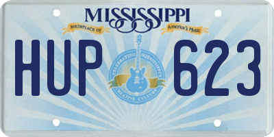 MS license plate HUP623