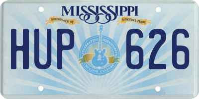 MS license plate HUP626