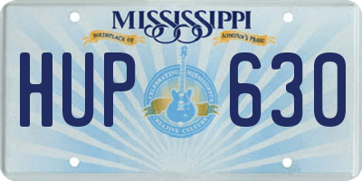 MS license plate HUP630
