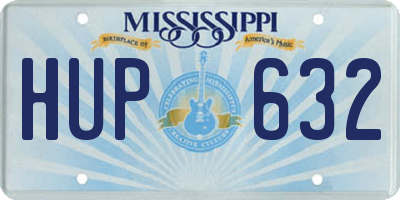 MS license plate HUP632