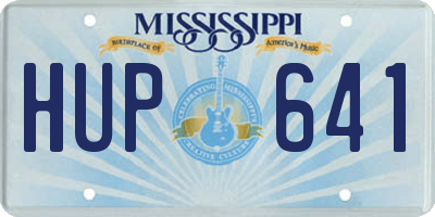 MS license plate HUP641