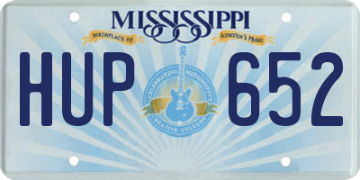 MS license plate HUP652