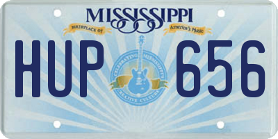 MS license plate HUP656