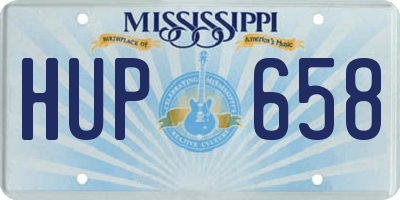 MS license plate HUP658