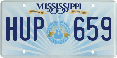 MS license plate HUP659