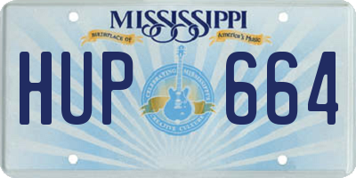 MS license plate HUP664