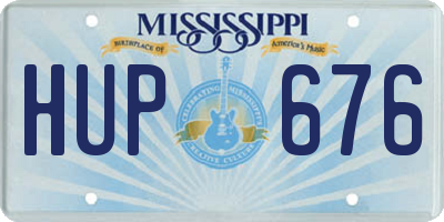 MS license plate HUP676