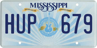 MS license plate HUP679