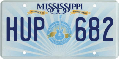 MS license plate HUP682