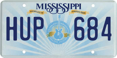 MS license plate HUP684